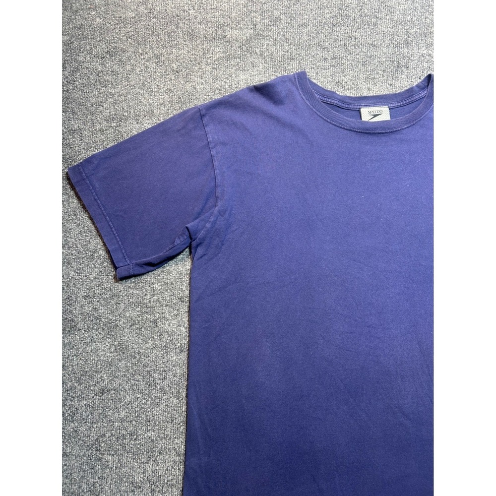 Vintage Speedo Mens Short Sleeve T-Shirt Navy Blue cotton Single Stitch Size L - Picture 5 of 16